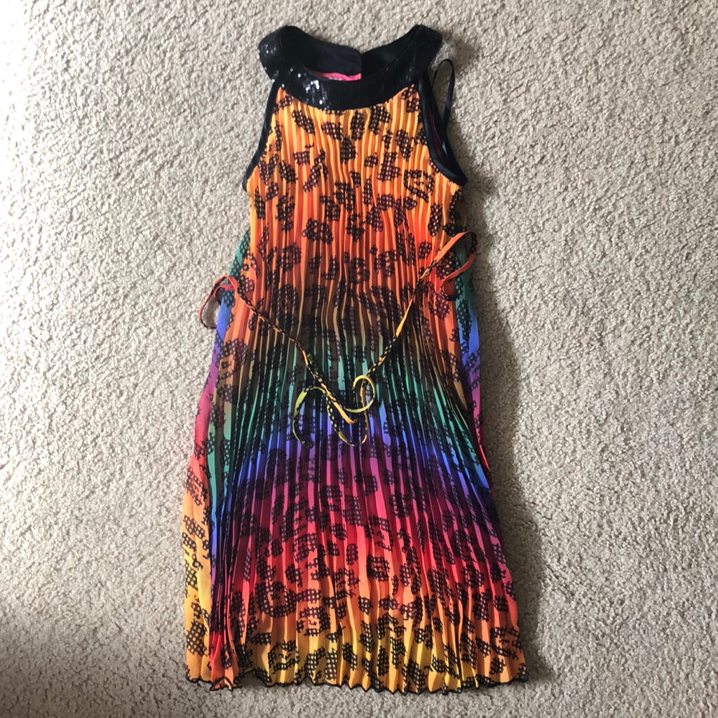 Multicolor Patterned Dress